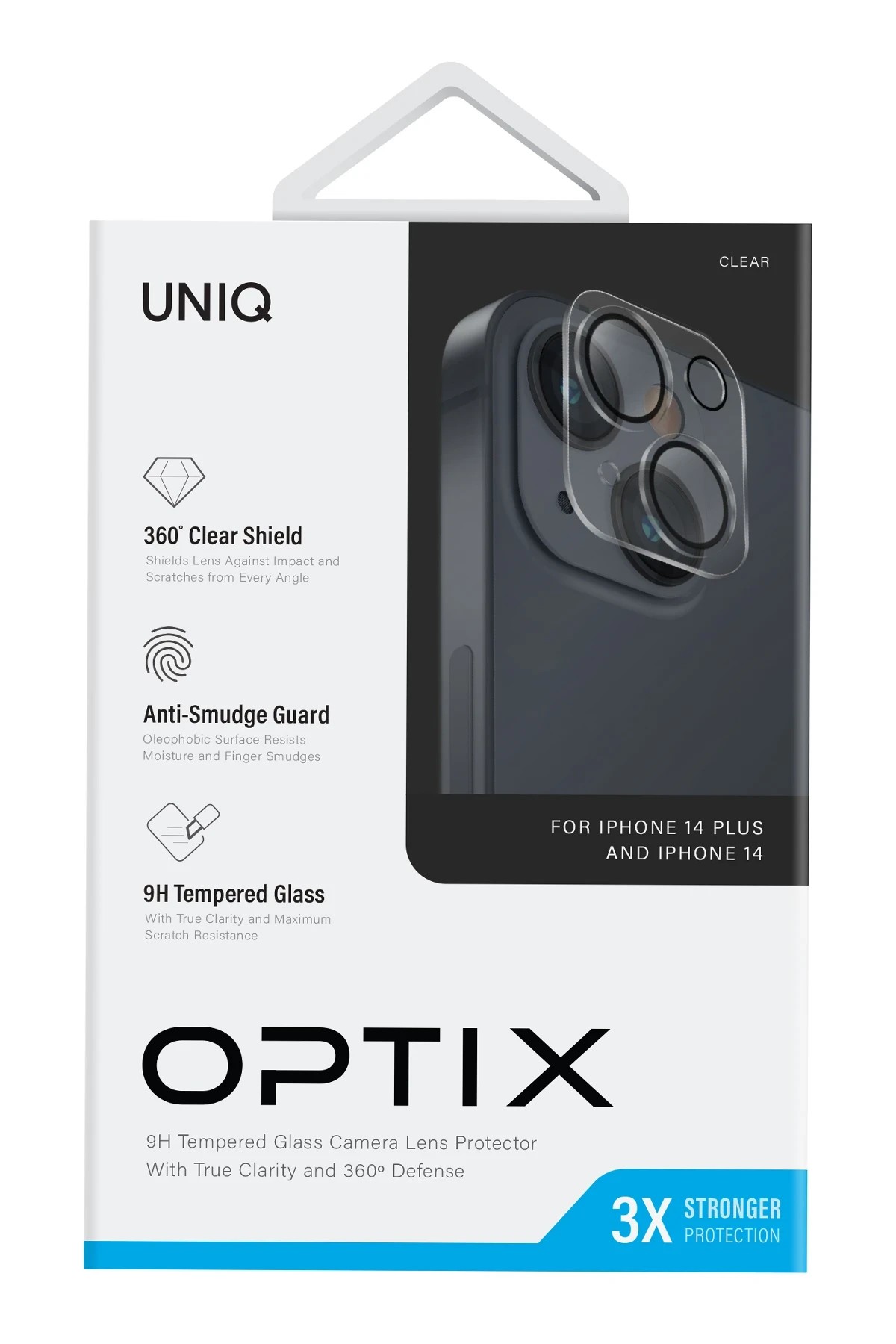 UNIQ iPhone 14 Optix 360 Kamera Lens Koruma Cam - Şeffaf