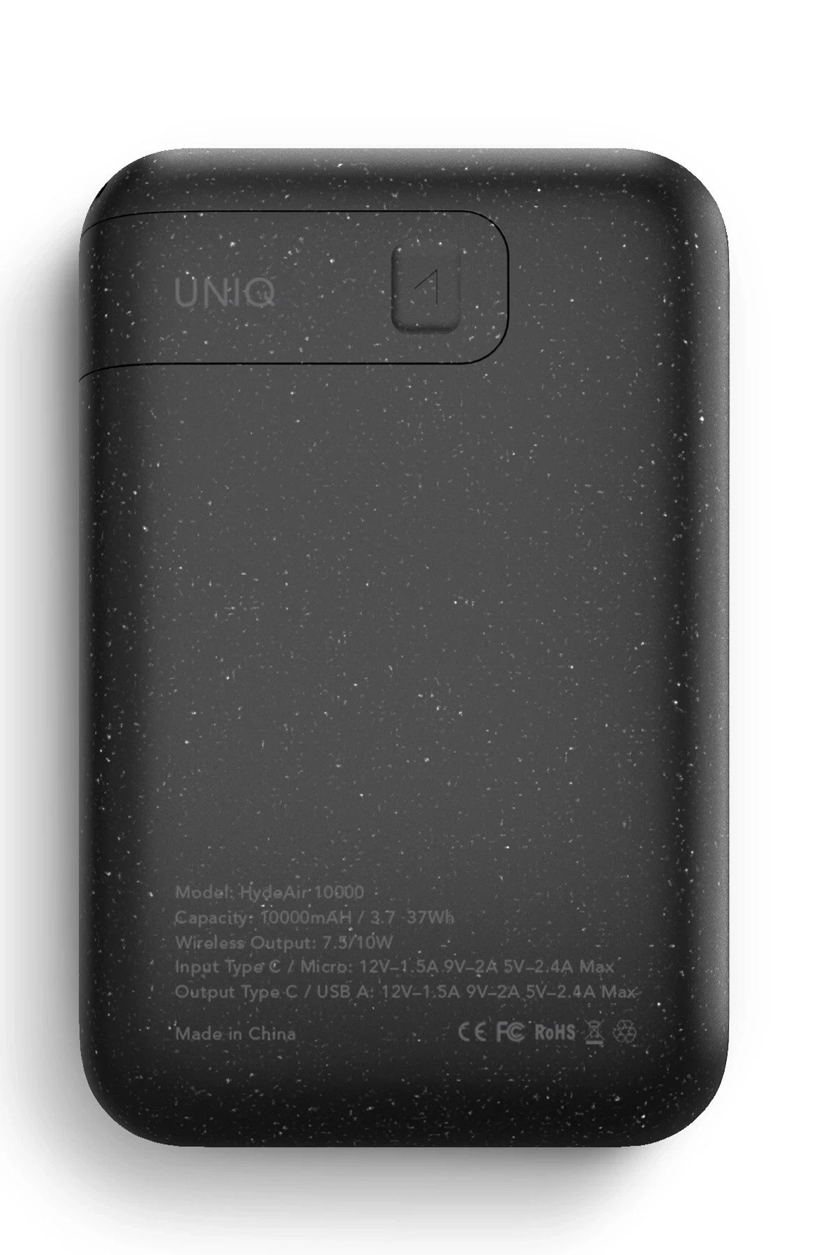 UNIQ Hydeair 10.000mAh Manyetik PD Kablosuz 18W Type-C Powerbank - Koyu Gri