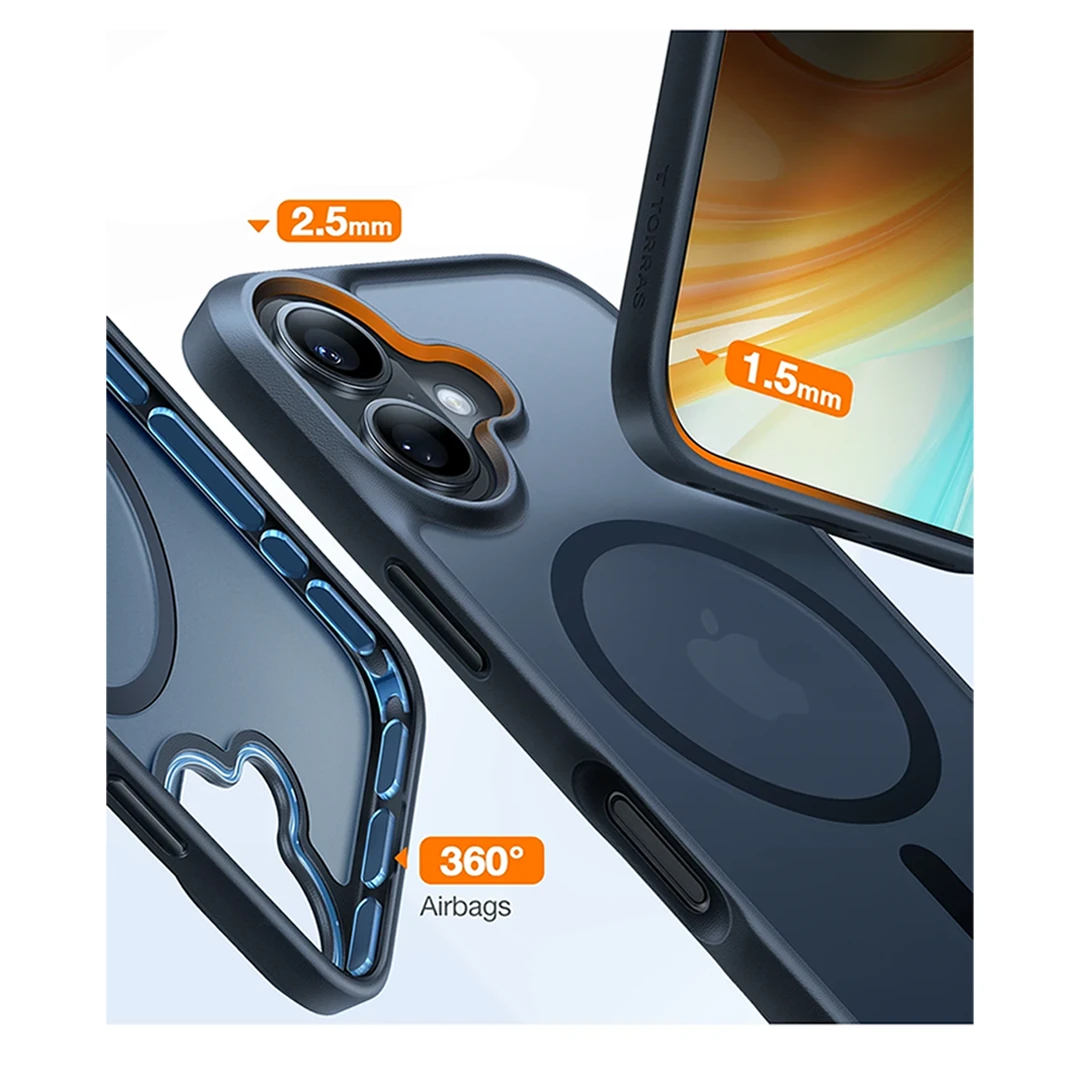 TORRAS iPhone 16 Guardian Magsafe Kılıf - Siyah