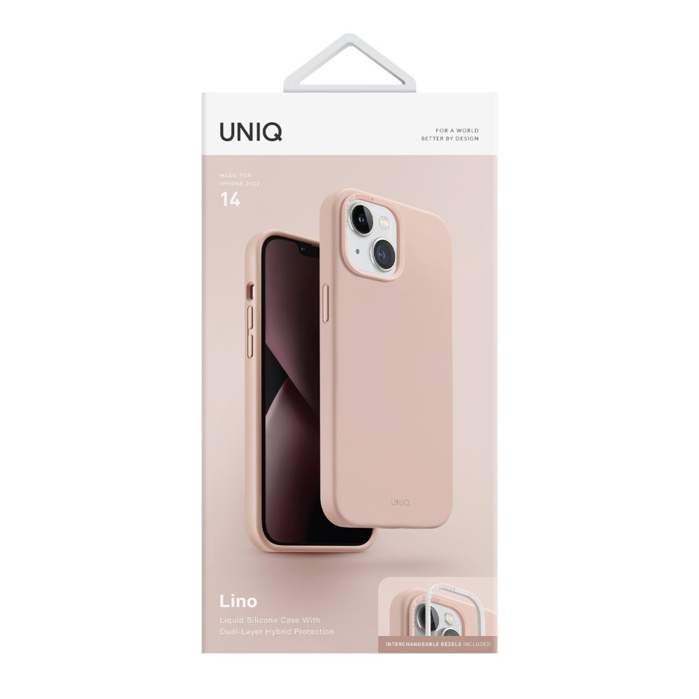 UNIQ iPhone 14 Lino Hue Magsafe Kılıf - Toz Pembe