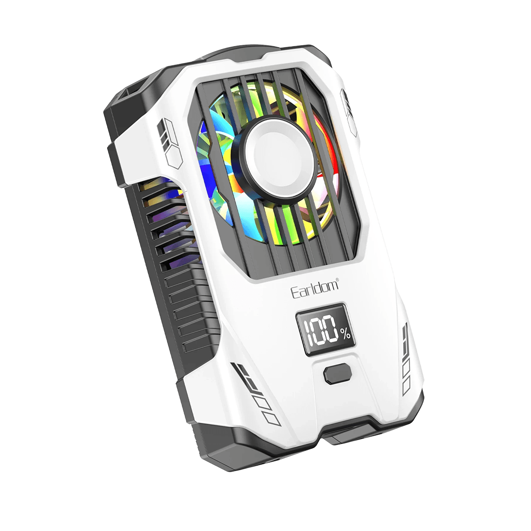 EARLDOM F15 RGB Radyatör Telefon Soğutucu Fan - Beyaz