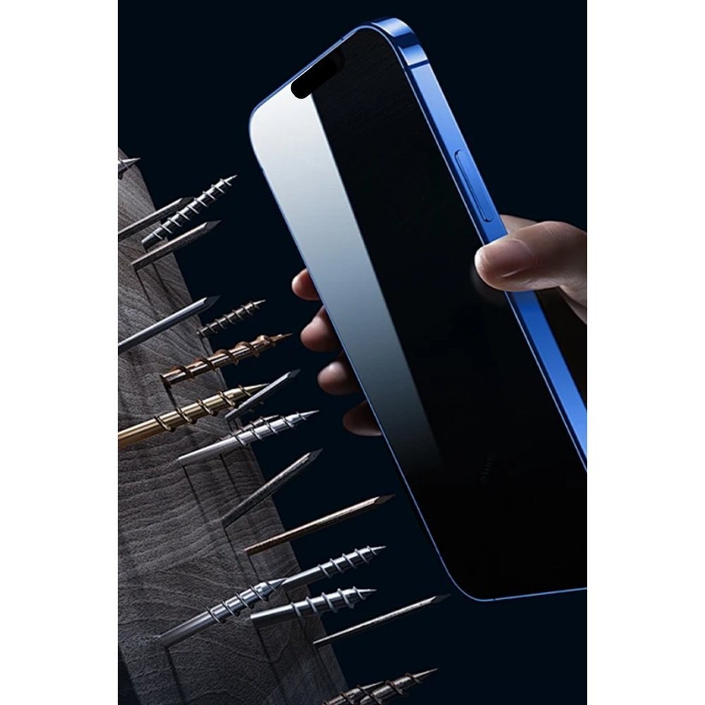 SBPRC iPhone 16 Plus 3D Premium Hayalet Cam Ekran Koruyucu - Siyah