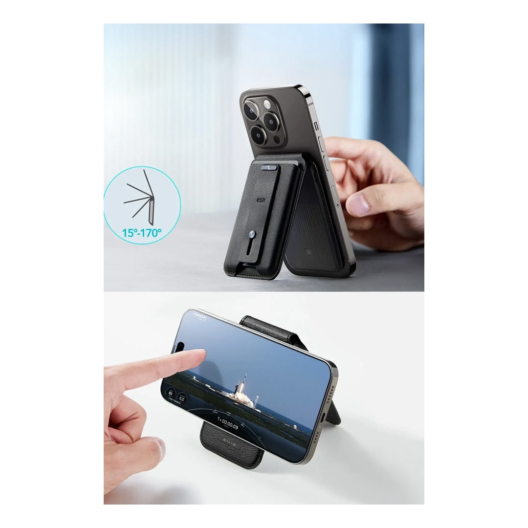 ESR HaloLock Geo Find My Destekli Stant Özellikli Magsafe Kartlık - Siyah