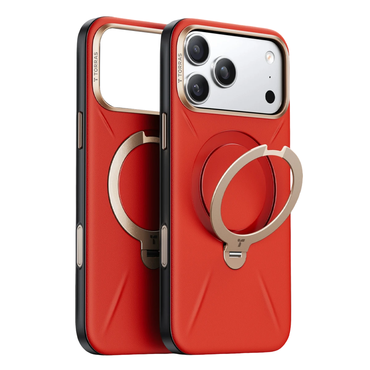 TORRAS iPhone 17 Pro Max O Stand Spin VegSkin Serisi Magsafe Kılıf