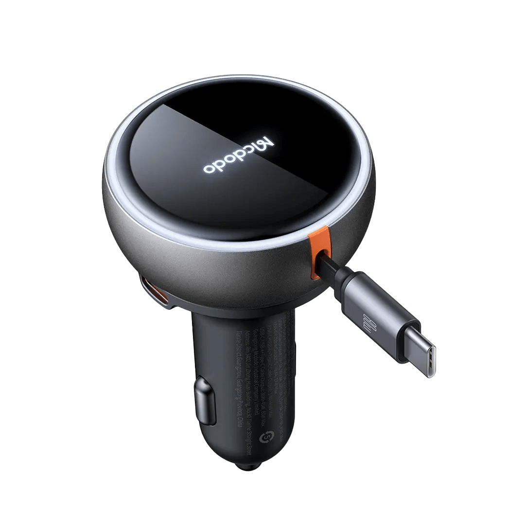 MCDODO CC-4850 80W USB-C Geri Çekilebilir Kablolu Araç Hızlı Şarj Cihazı