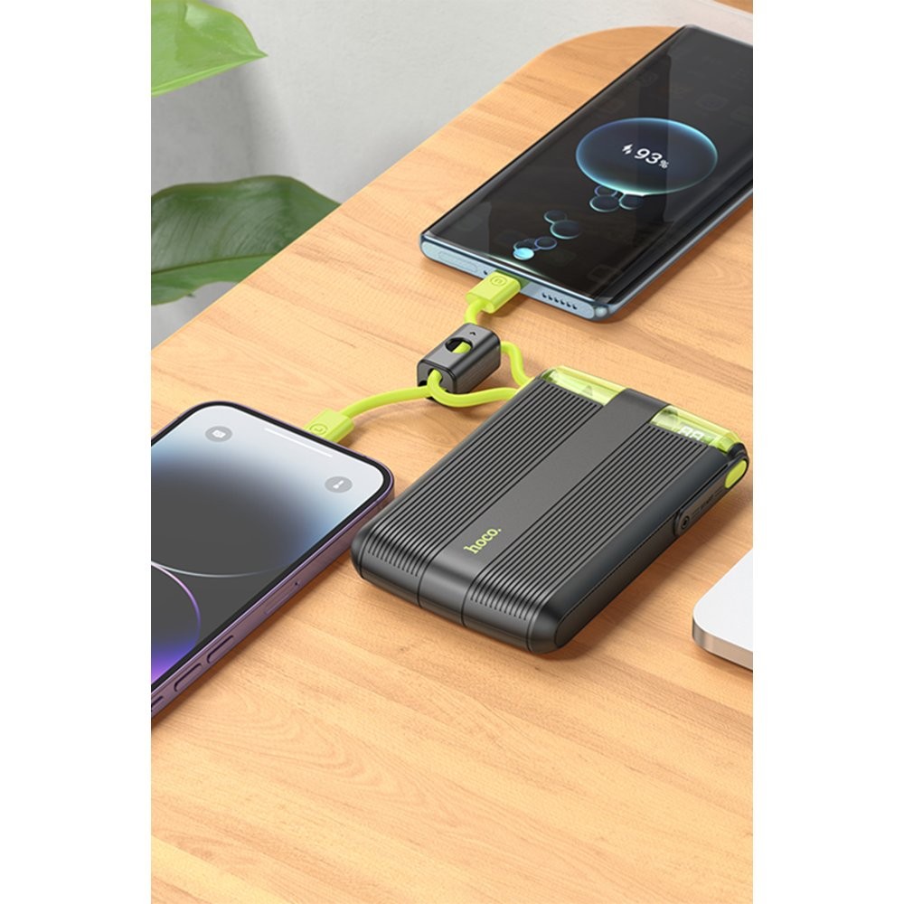 HOCO J127 Dijital Göstergeli Dual Kablolu 20W 10.000 mAh PD Mini Powerbank