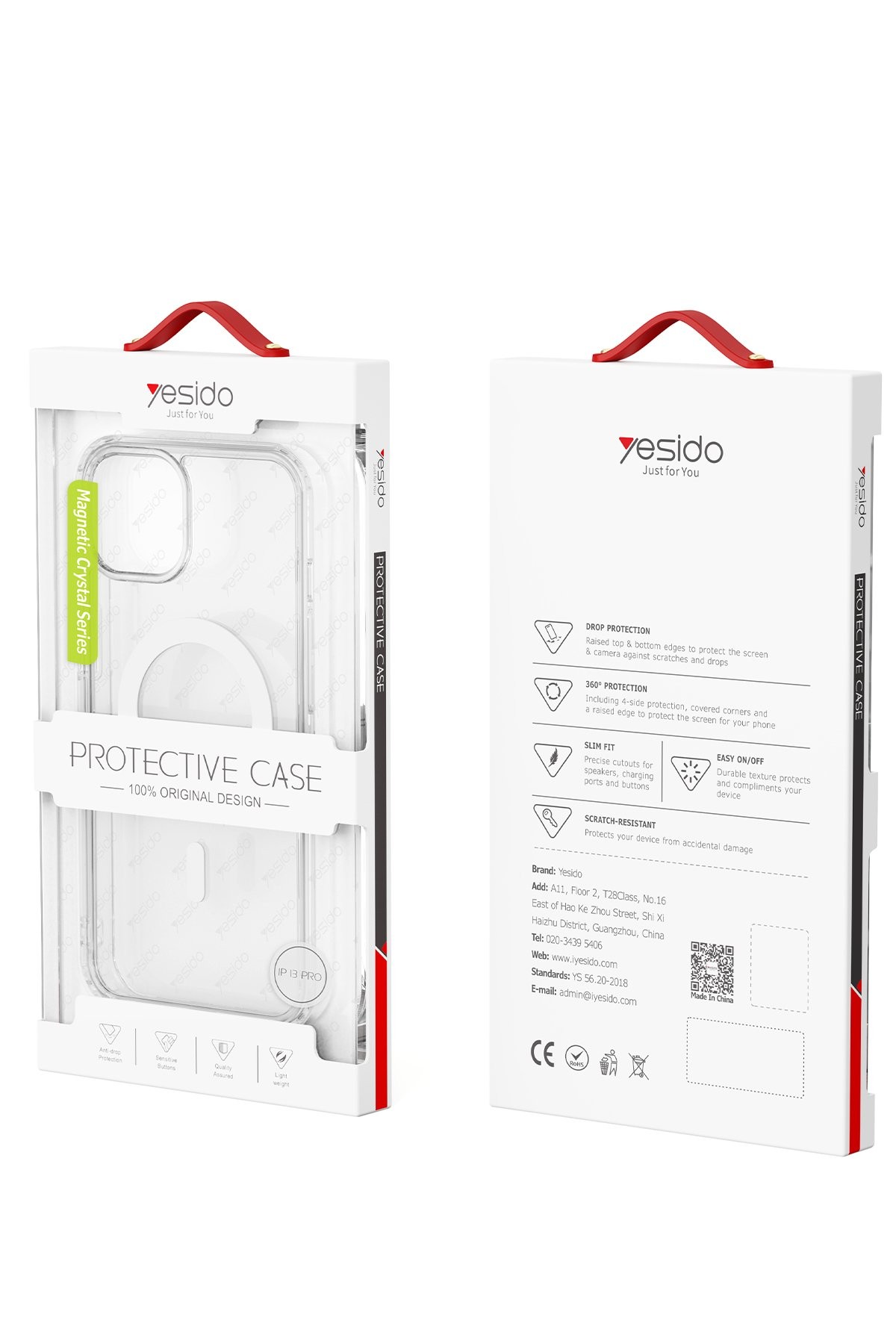 YESIDO iPhone 15 Pro PC03 Ace Şeffaf Magsafe Kılıf - Şeffaf