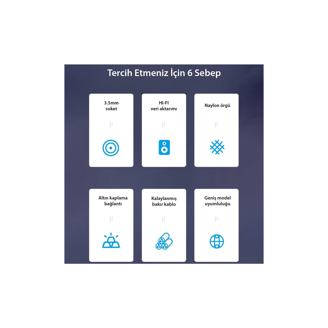 YESIDO YAU35 Lightning to Aux Kablo 1M - Siyah