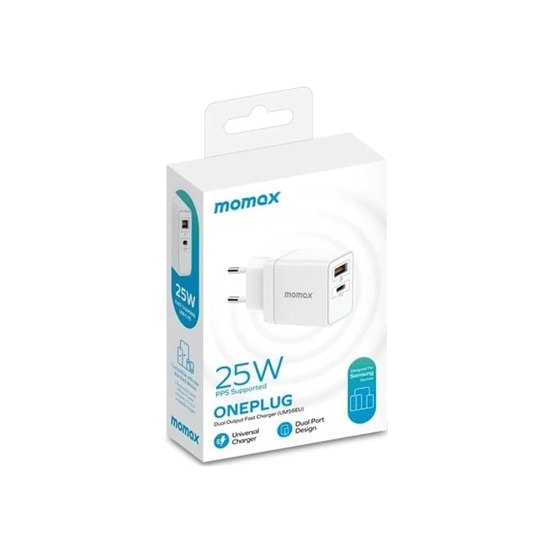 MOMAX UM56EU Oneplug 25W Çift Portlu USB PD Adaptör