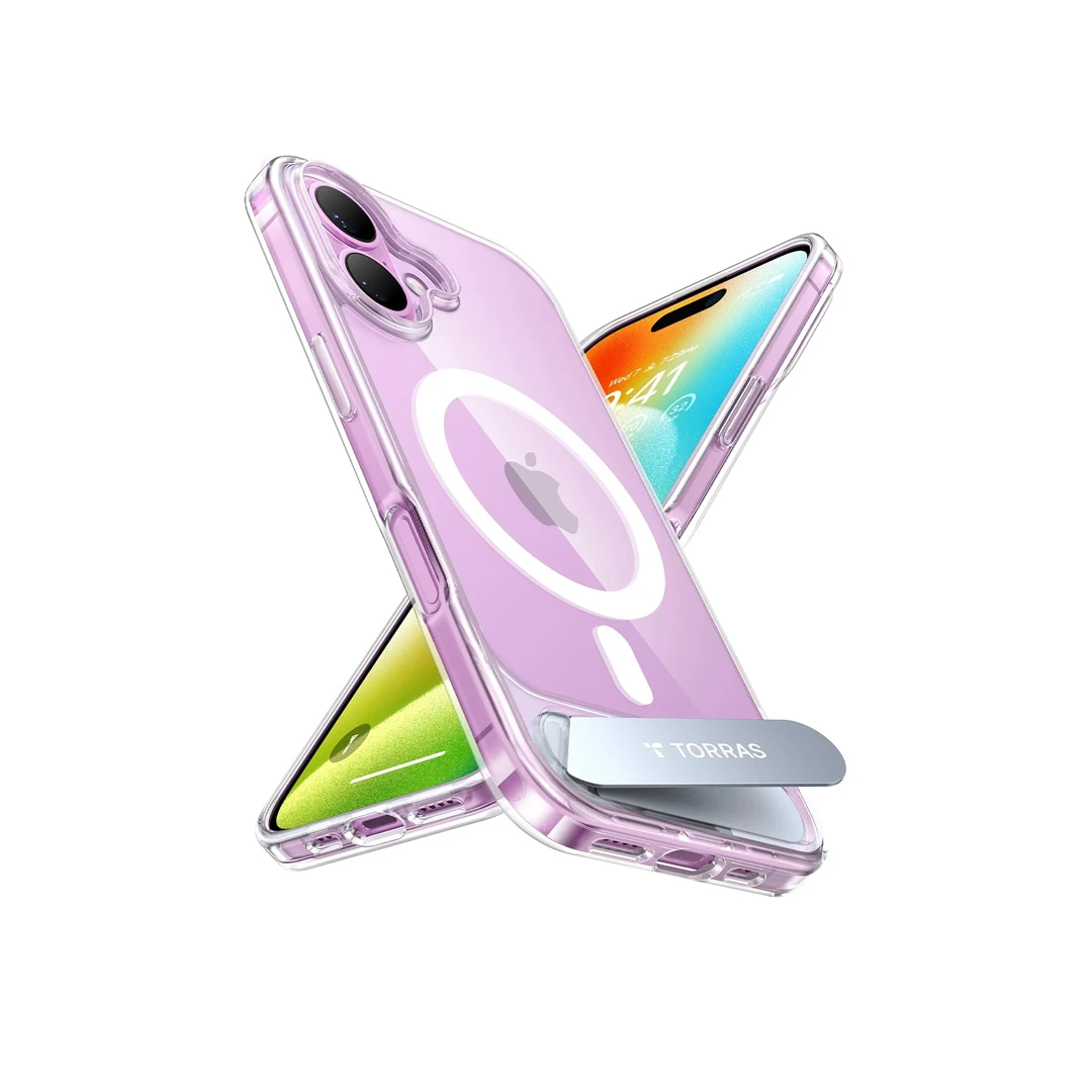 TORRAS iPhone 16 P Stand Serisi Magsafe Kılıf - Şeffaf