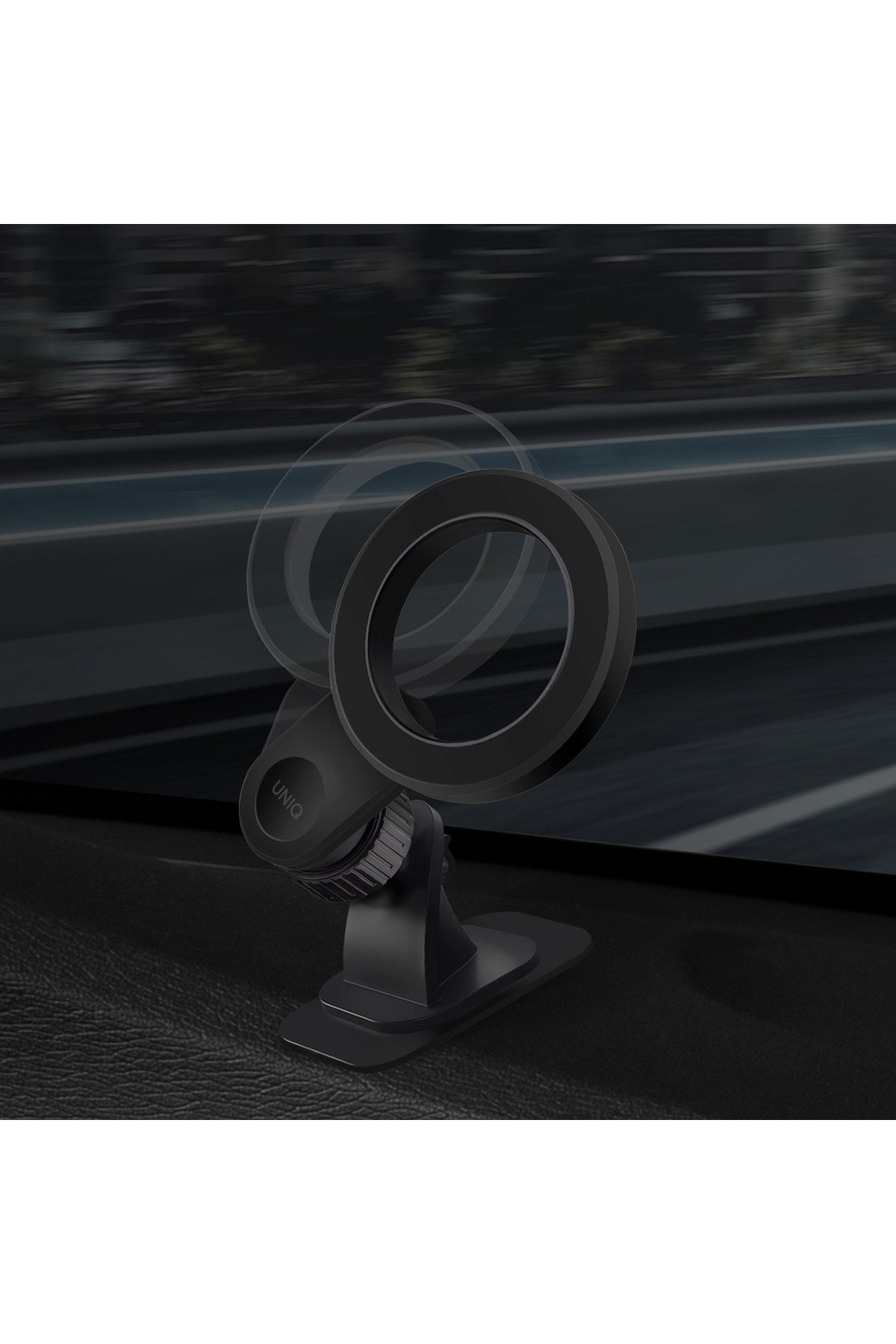 UNIQ Trelix Manyetik Mıknatıslı 360° Dönen Araç Tutucu - Siyah