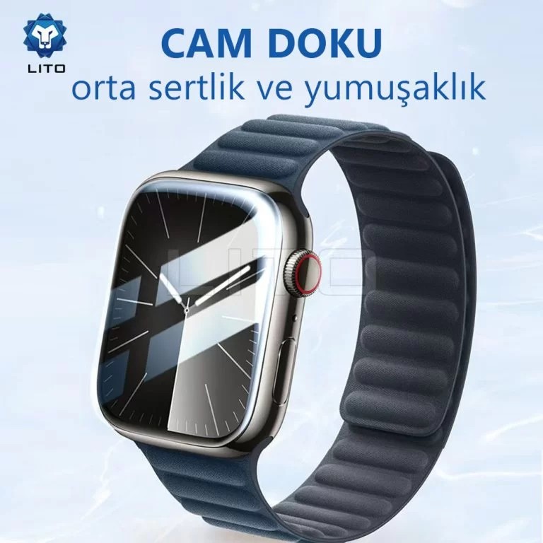 LITO Full Yapışkanlı S10 46 mm Apple Watch Ekran Koruyucu