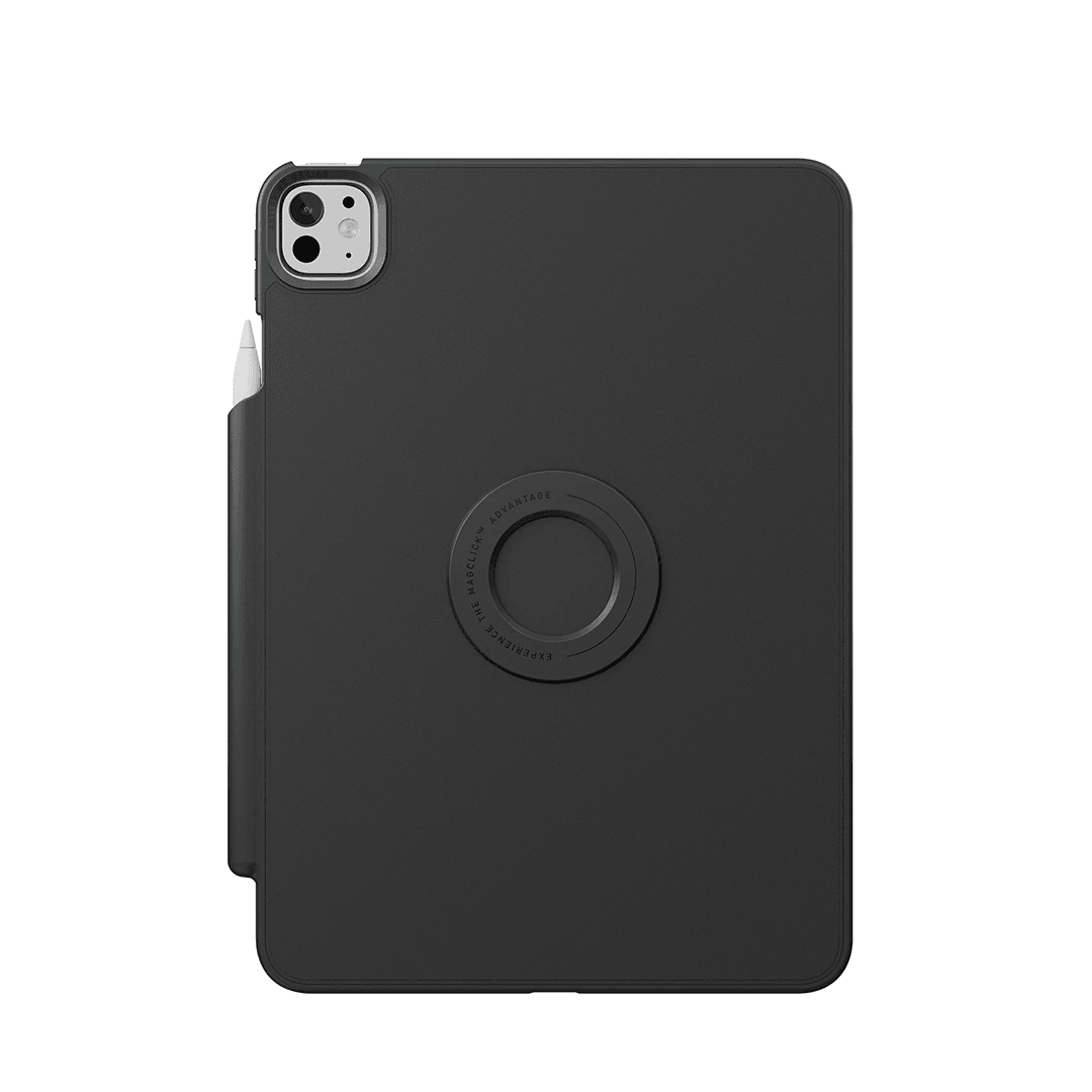 UNIQ iPad Pro 11 (2024) Rovus Snapmount 360 Derece Dönebilen Manyetik Tablet Kılıf - Siyah