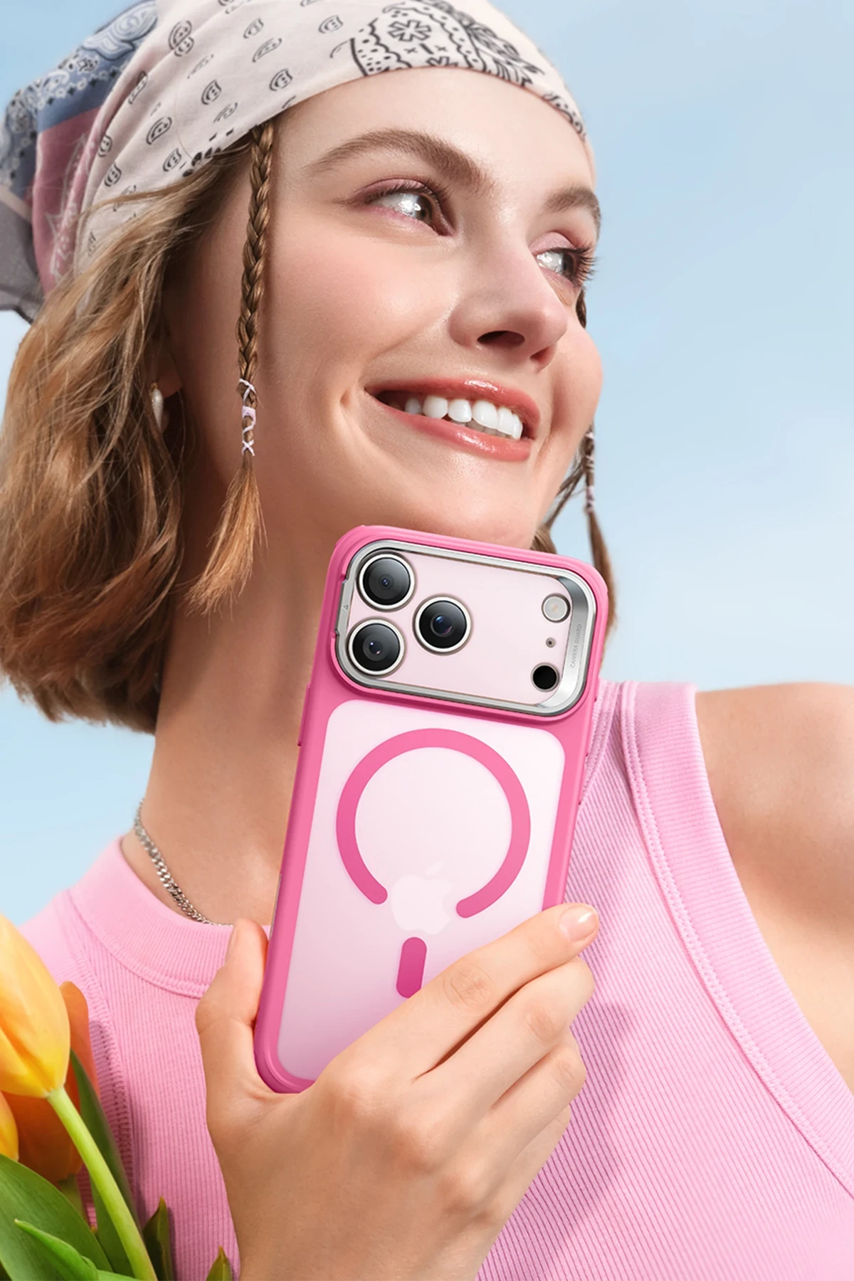 ESR iPhone 17 Air Classic Hybrid Magsafe Stantlı Kılıf - Pembe