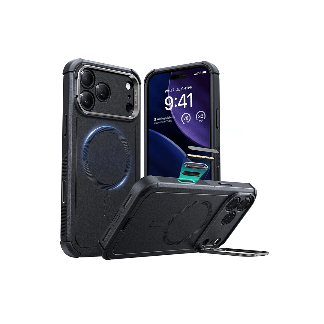 ESR iPhone 17 Pro Max Cyber Tough Magsafe Stantlı Kılıf - Siyah