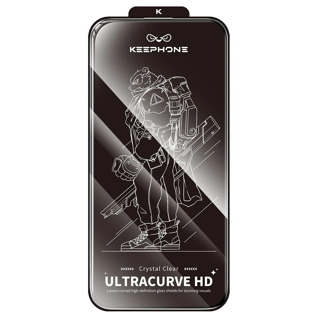 KEEPHONE iPhone 14 Pro Max UltraCurve HD 3D Cam Ekran Koruyucu - Siyah
