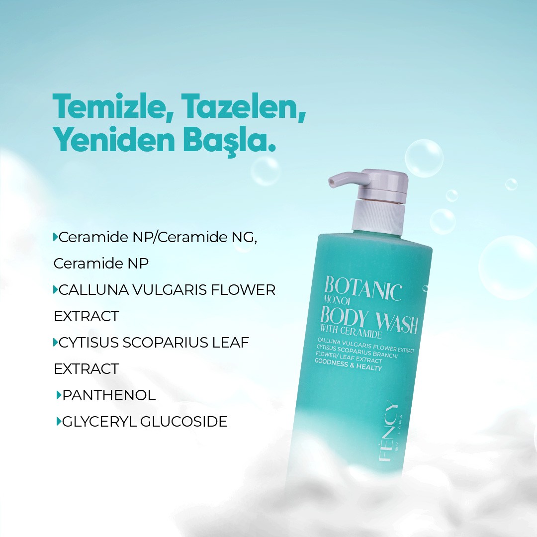BOTANIC BODY WASH WITH CERAMIDE MONOI