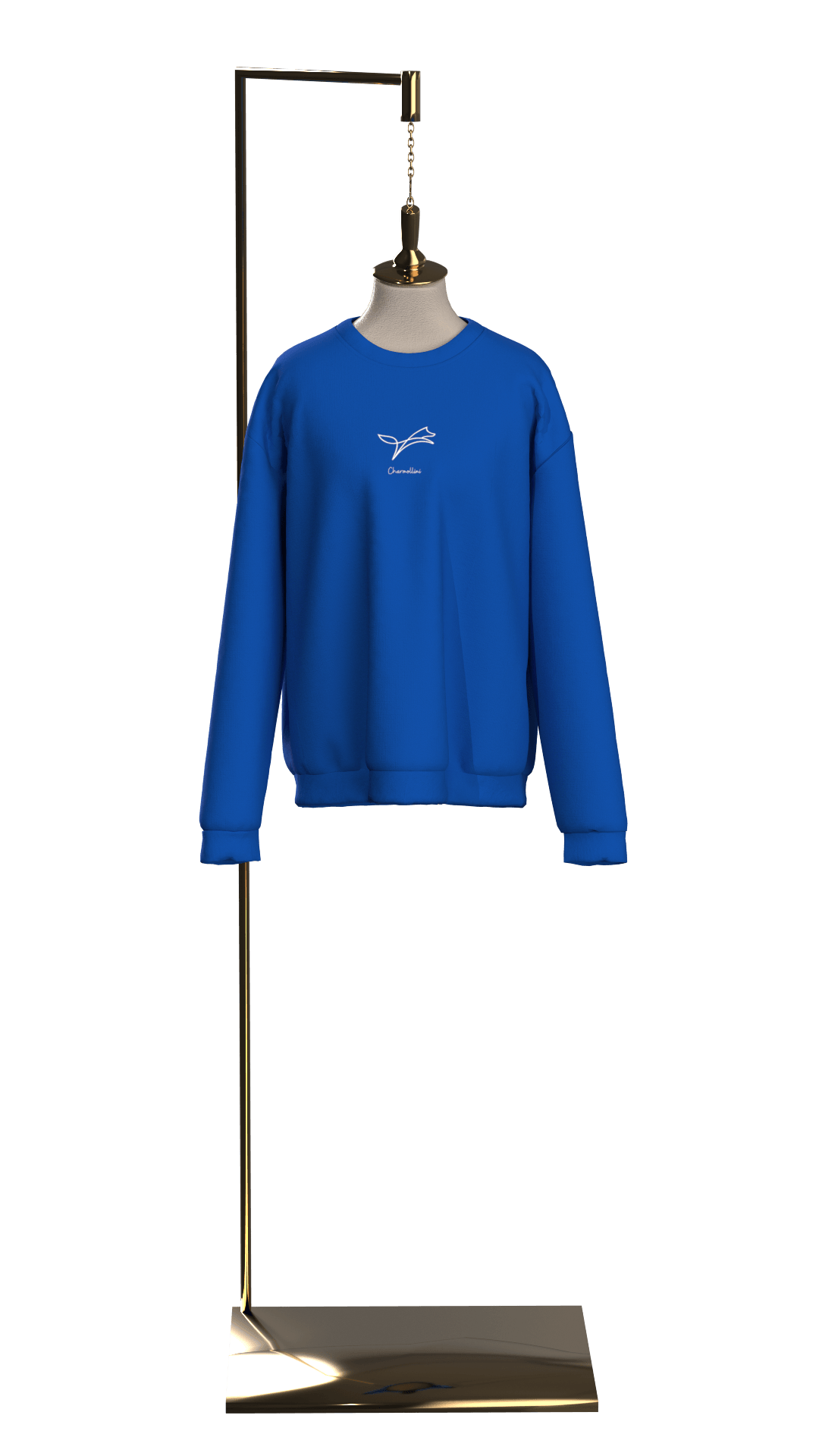 Charmollini Mavi Unısex Oversıze Sweatshirt