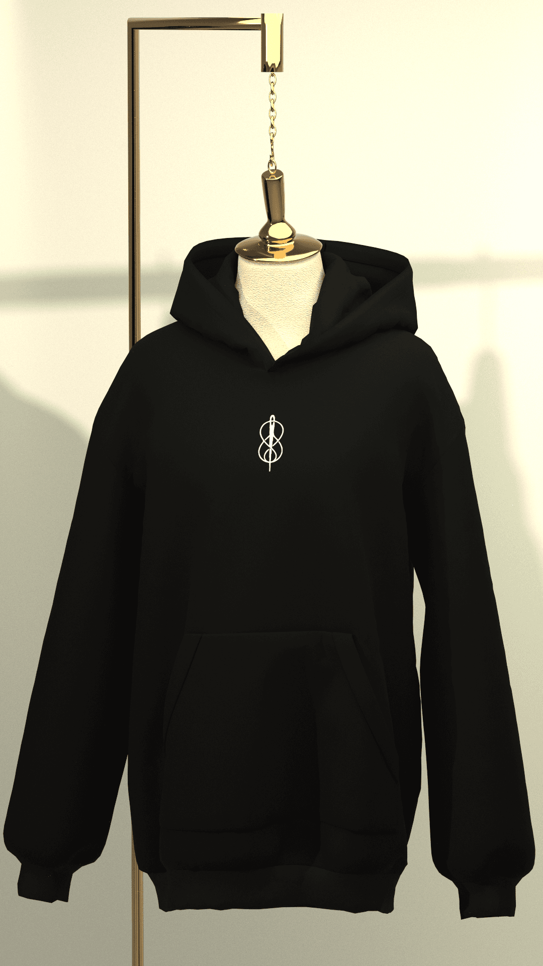 Charmollini Oversıze Logo Baskı Kol Detaylı Hoodie