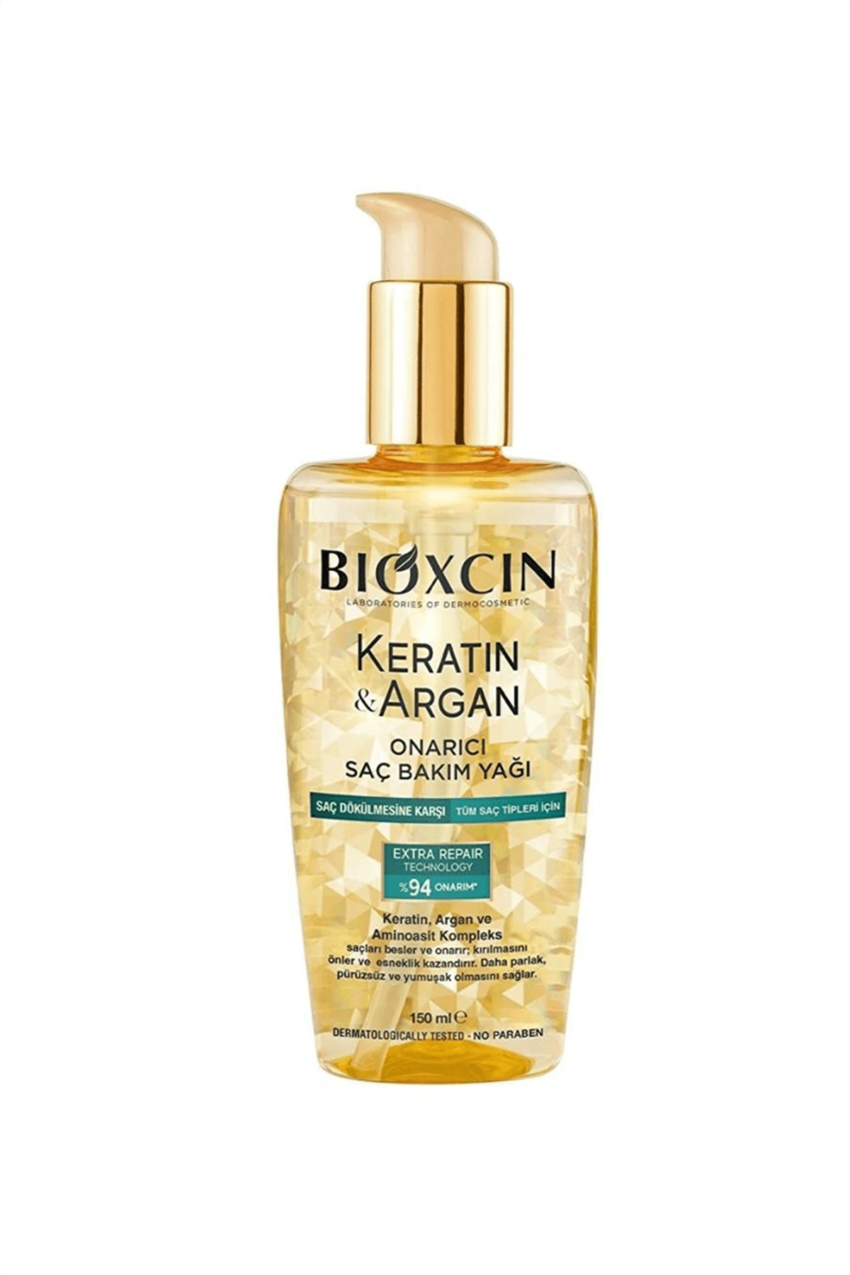 Bioxcin Keratin Argan Onarıcı Saç Bakım Yağı 150 ml