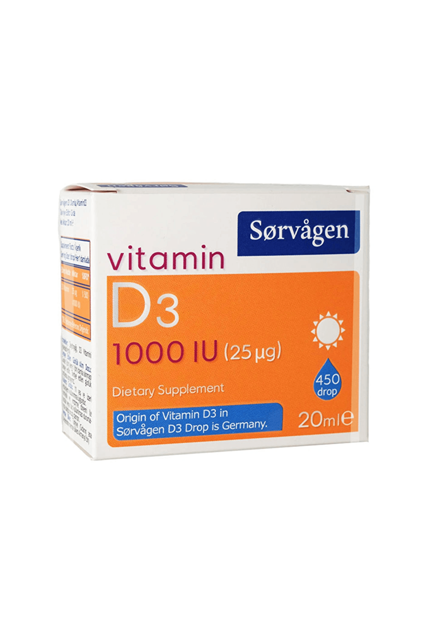 Sorvagen Vitamin D3 1000 IU Damla 20 ml