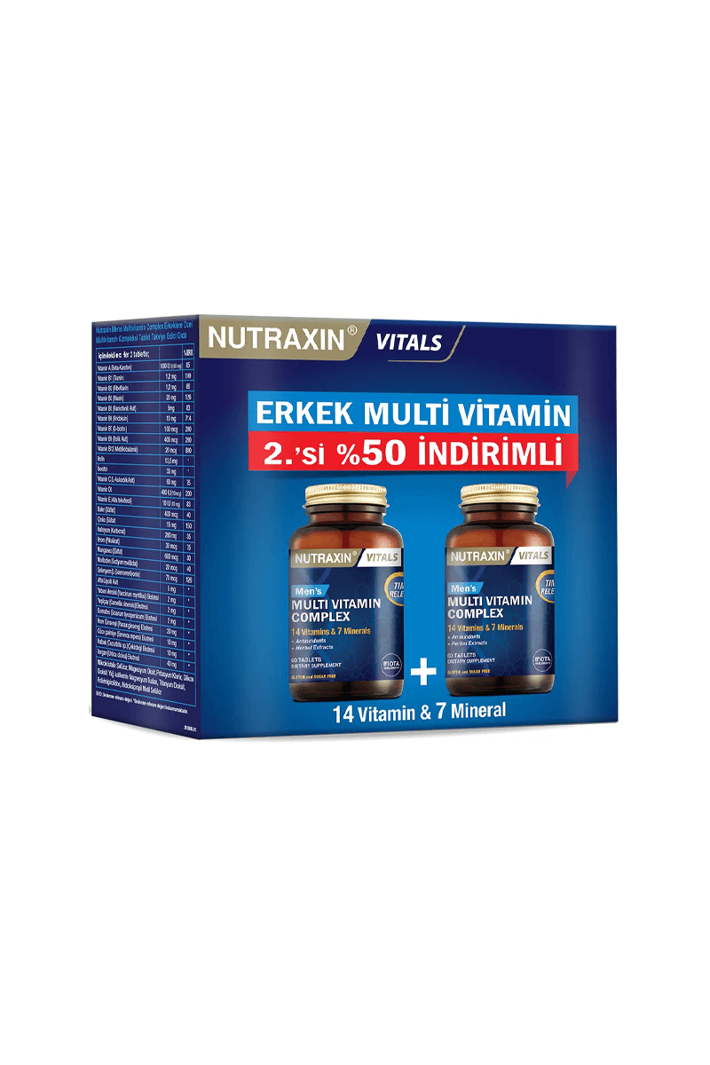 Nutraxin Multivitamin Erkek 2 si birarada