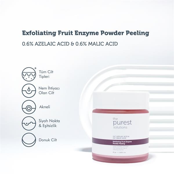 The Purest Solutions Fruit Enzyme Powder Exfoliator & Peeling  (0,6% Azelaic Acid & 0,6% Malic Acid)