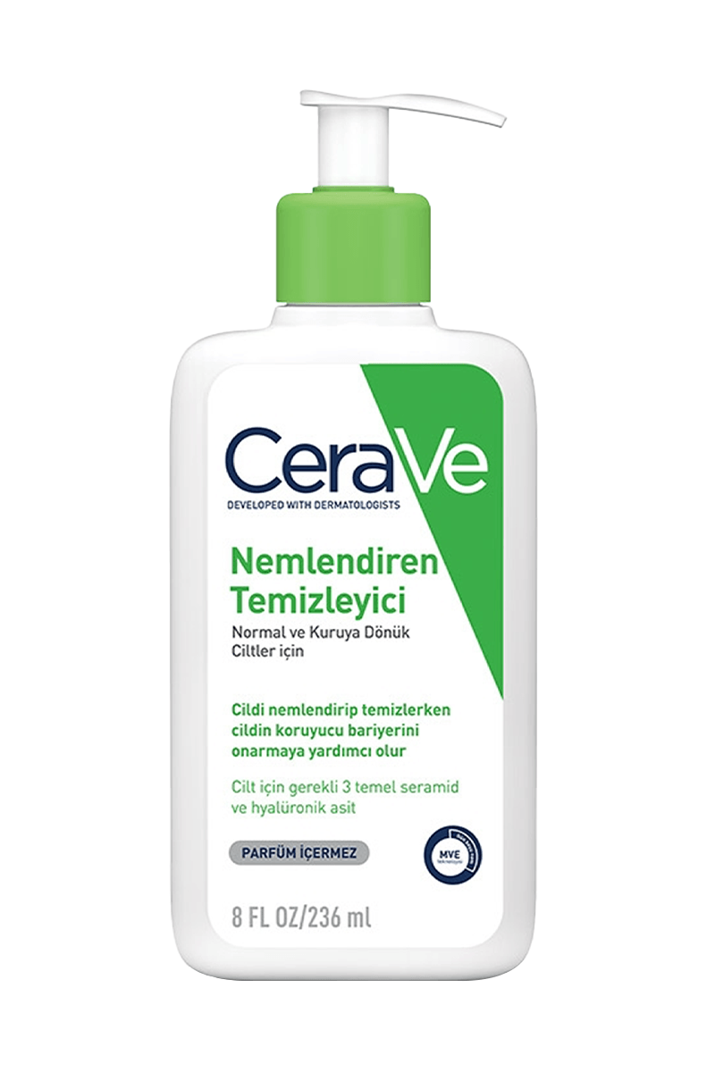 CeraVe Hydrating Cleanser 236 ml | Nemlendirici Yüz Temizleyici (Kuru ve Normal Ciltler İçin)
