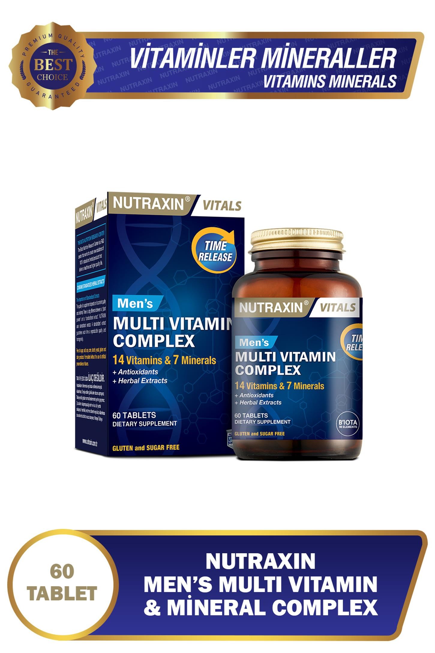 Nutraxin Mens Multivitamin Complex 60 Tablet