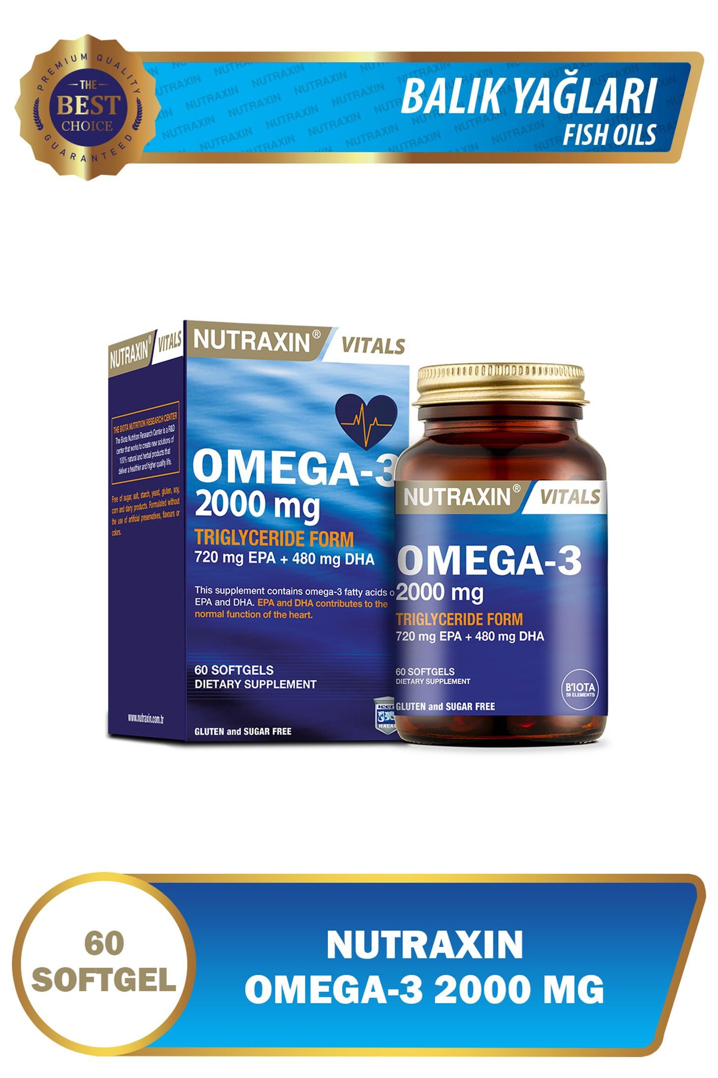 Nutraxin Omega 3 2000 mg 60 Tablet