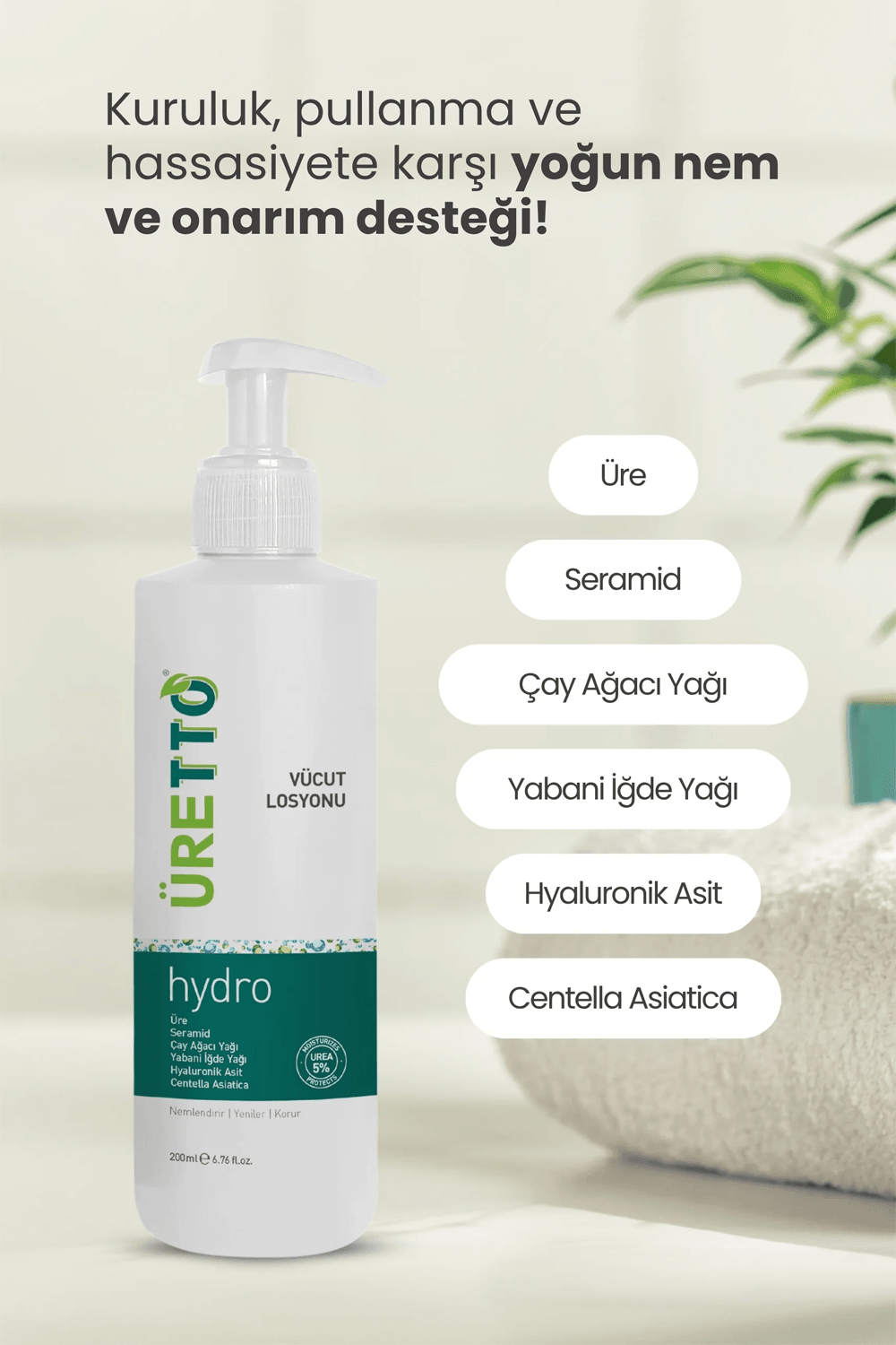 TTO Üretto Hydro Vücut Losyonu 200 ml