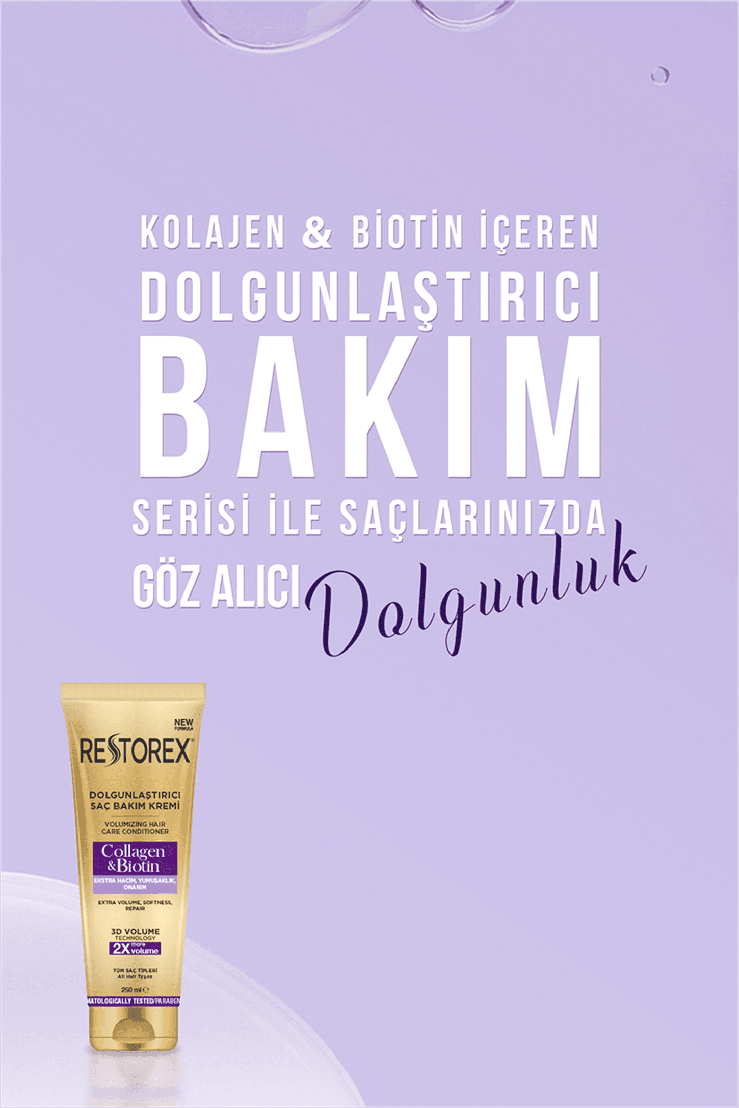 Restorex Collagen Biotin Dolgunlaştırıcı Saç Bakım Kremi 250 ml