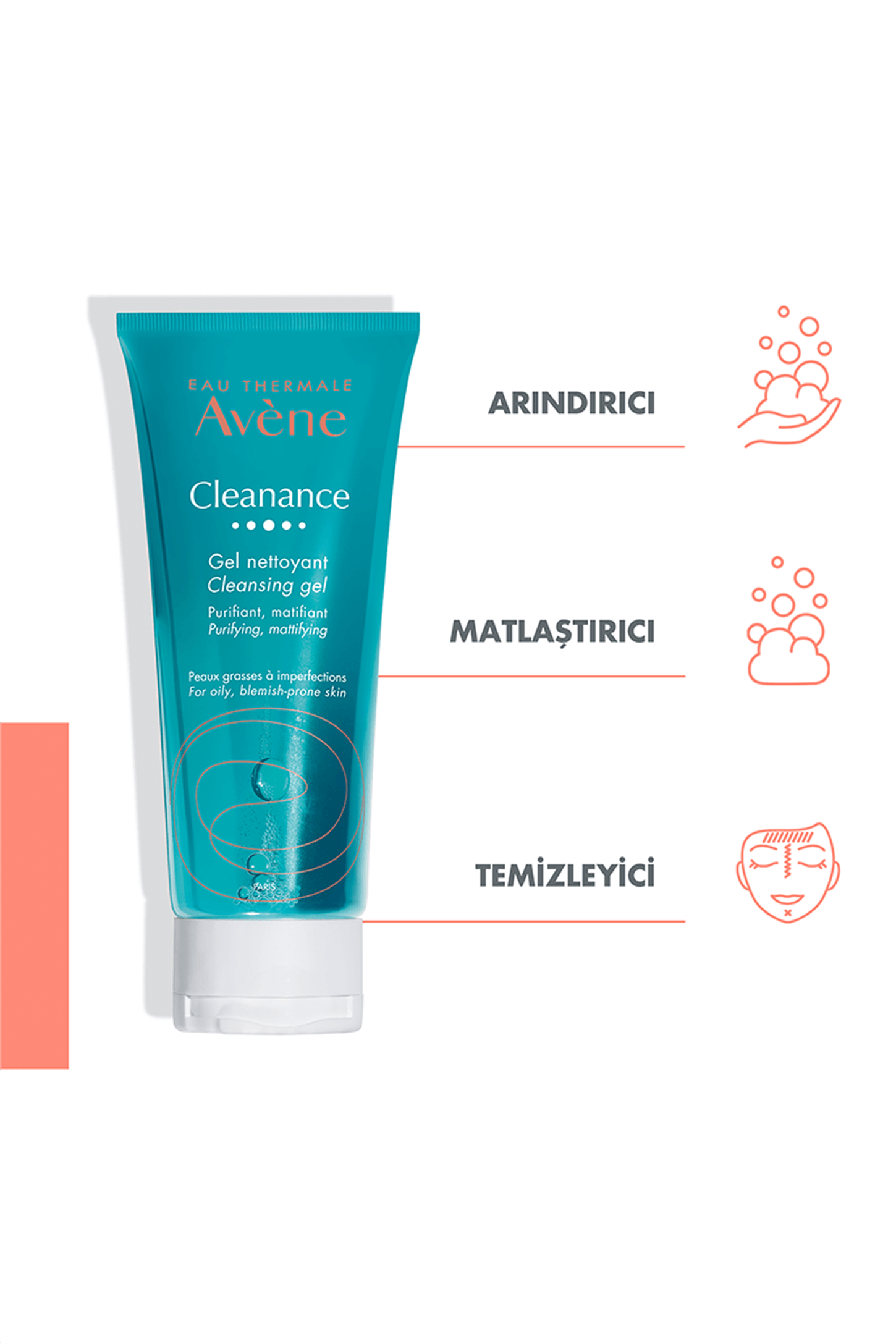 Avene Cleanance Karma ve Yağlı Ciltler İçin Temizleme Jeli 200 ml