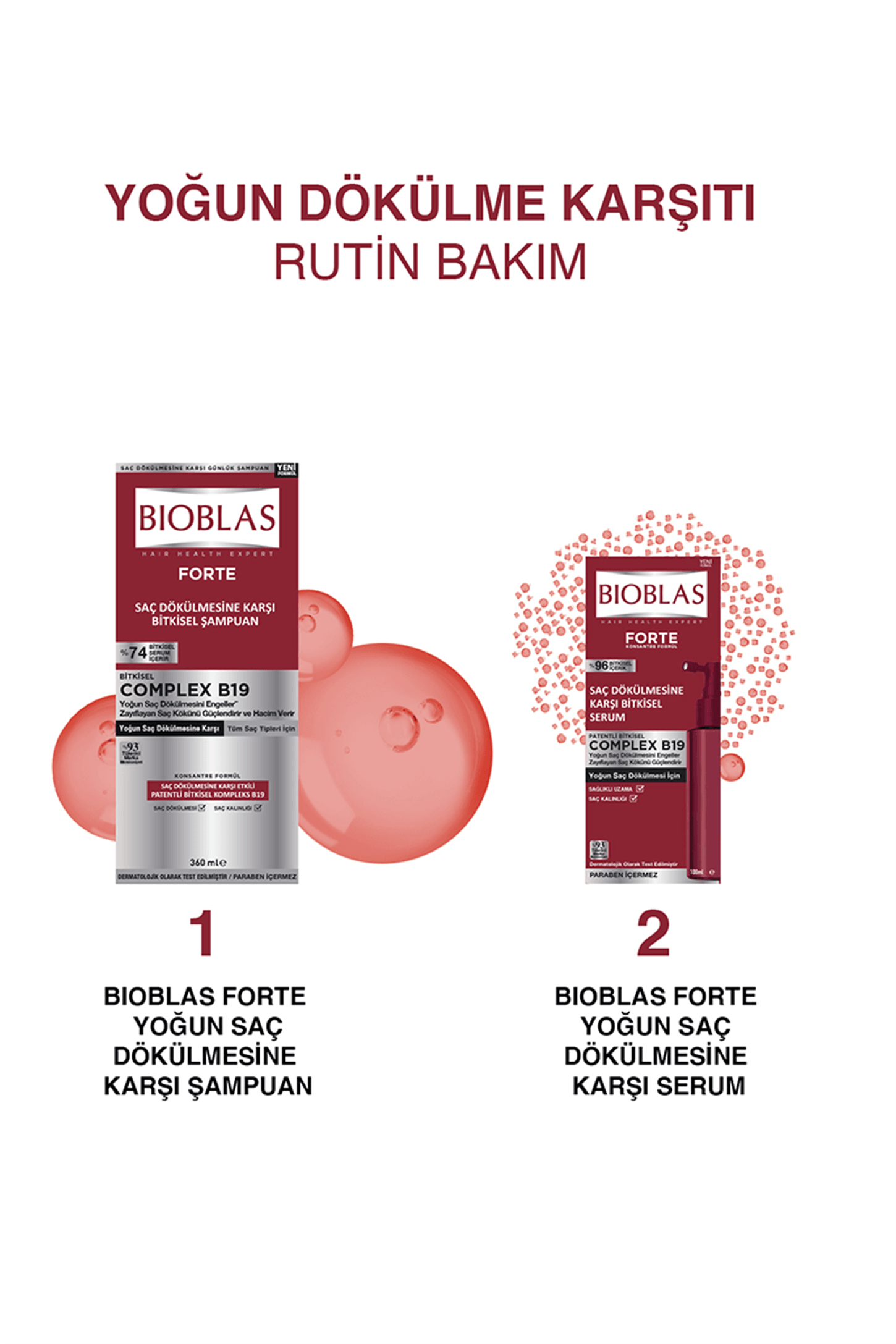 Bioblas Forte Complex B19 Yoğun Saç Dökülmelerine Karşı Bitkisel Şampuan 360 ml