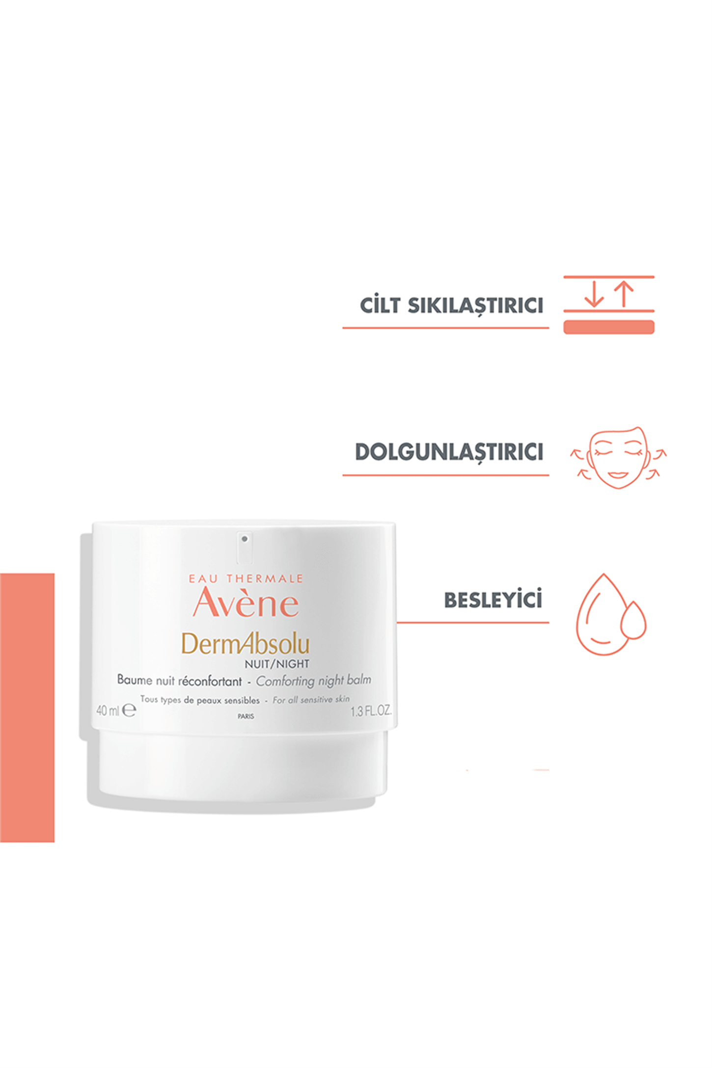 Avene DermAbsolu Canlandırıcı ve Sıkılaştırıcı Gece Bakım Balsamı 40 ml