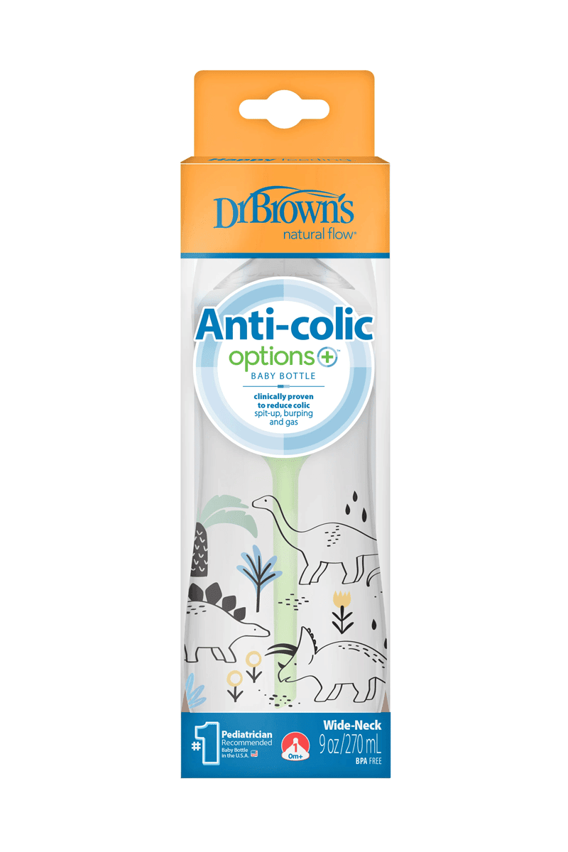 Dr. Browns Geniş Ağız Anti-Kolik PP Biberon 270 ml  Dinozor Desenli