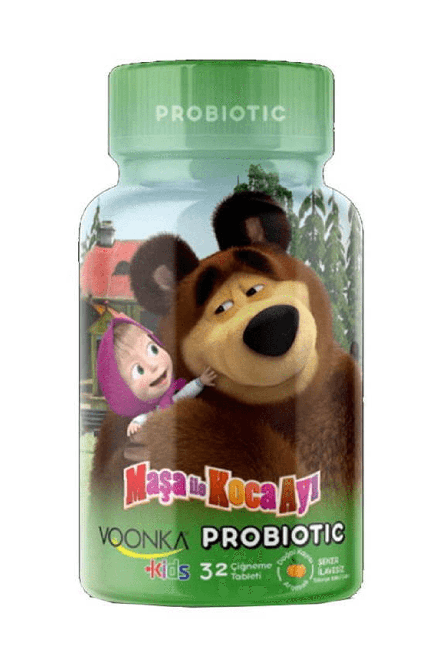 Voonka Maşa ile Koca Ayı Probiotic 32 Çiğneme Tablet