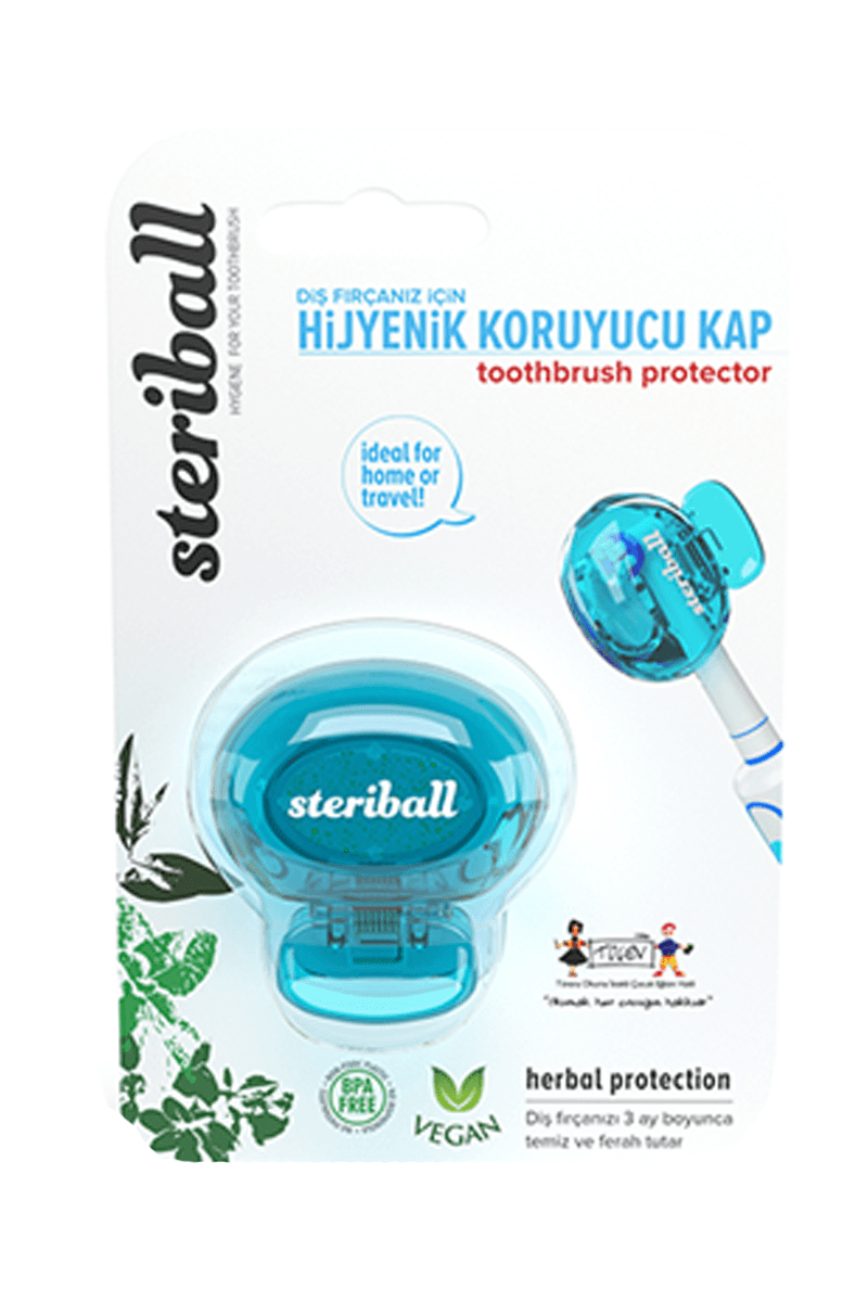 Steriball Diş Fırçası Kabı-Turkuaz