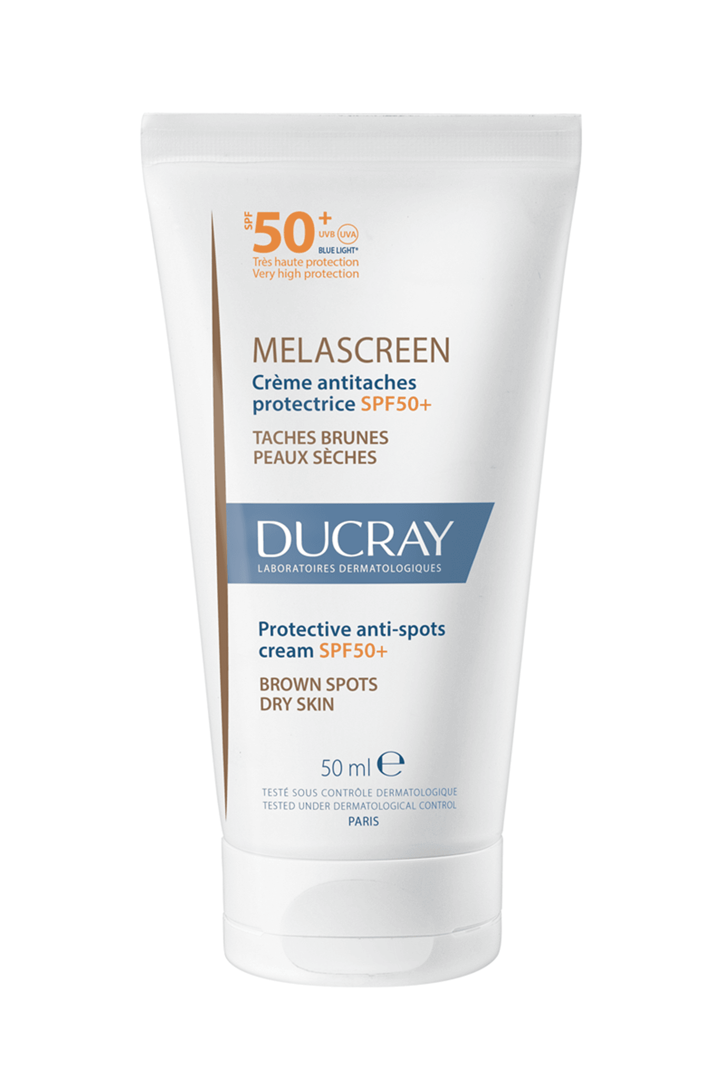 Ducray Melascreen Leke Eğilimli ve Kuru Ciltler İçin Güneş Koruyucu SPF 50+ 50 ml