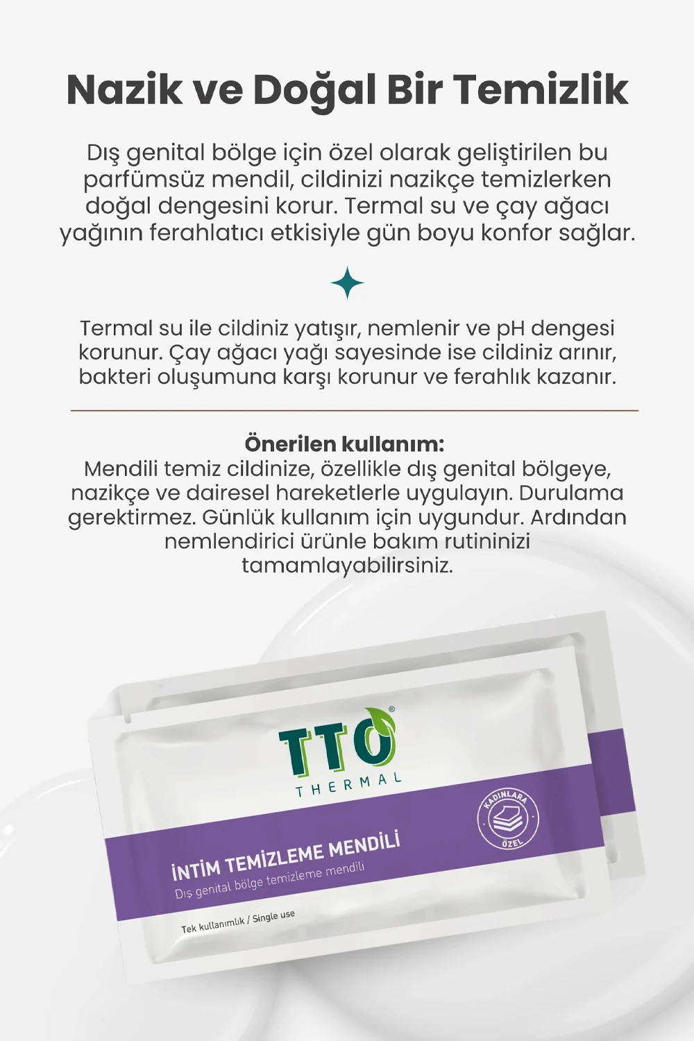 TTO Thermal İntim Mendil 12 Adet