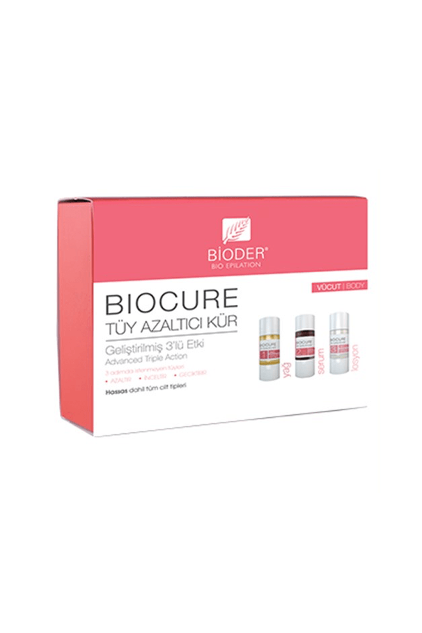 Bioder Biocure Tüy Azaltıcı Kür 3 x 10 ml - Vücut Bölgesi