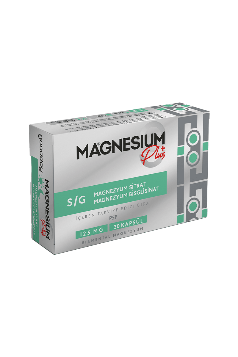 Goodday Magnesium Plus Bisglinat Sitrat & P5P 30 Kapsül