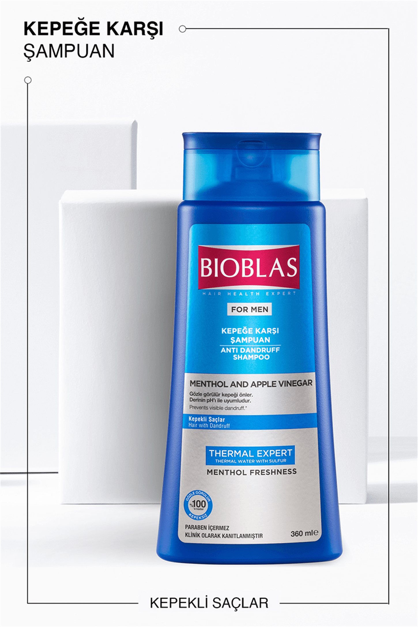 Bioblas For Men Mentol ve Elma Sirkeli Kepeğe Karşı Şampuan 360 ml