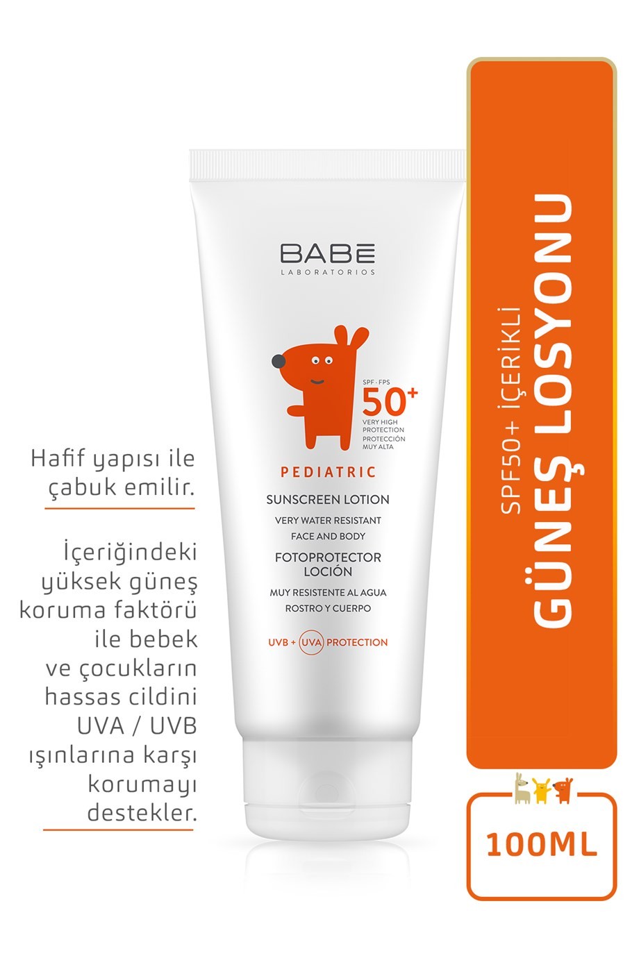 BABE Pediatrik Güneş Koruyucu SPF50+ Losyon pH 7.5 100ml