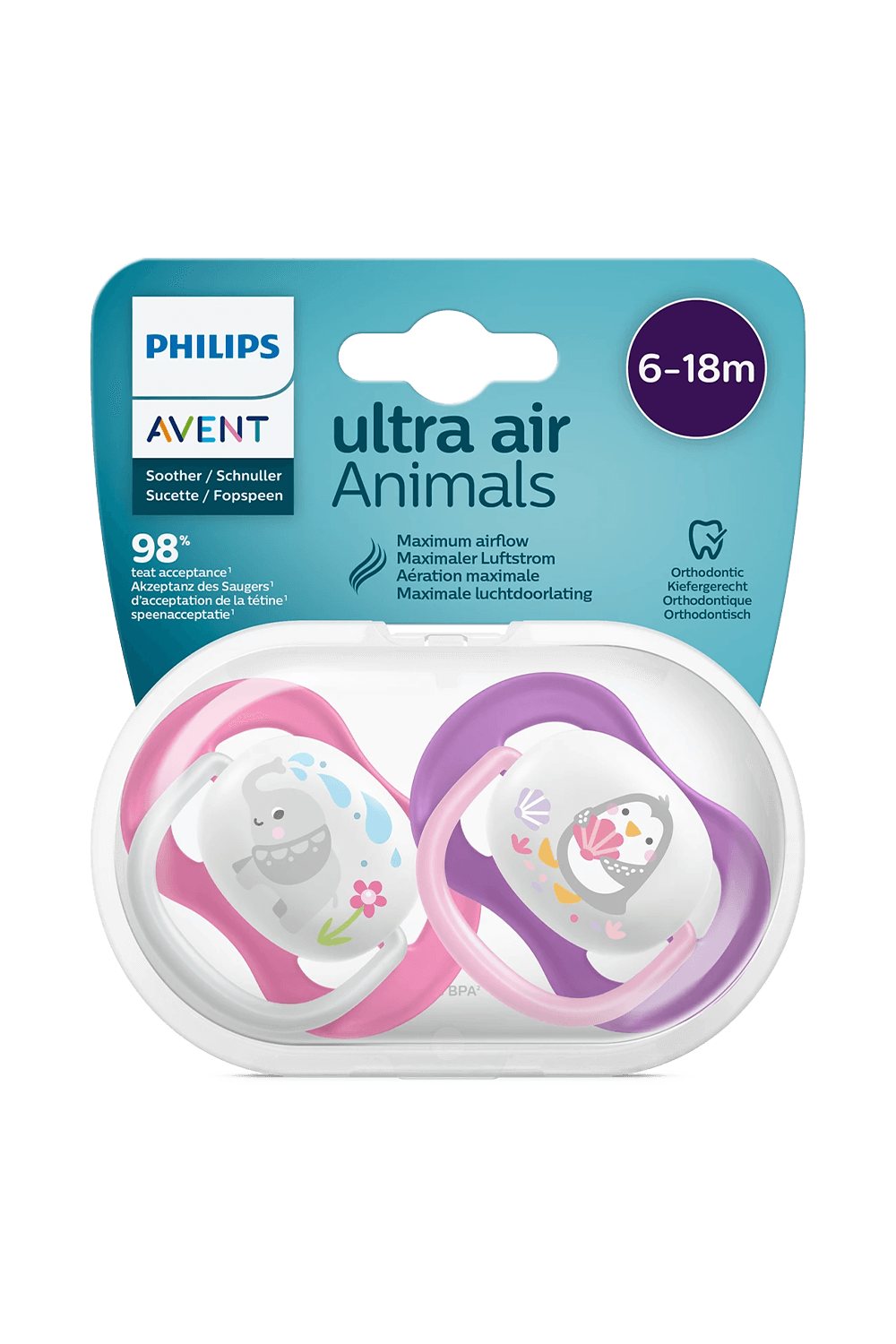 Philips Avent SCF 080/08 Ultra Air Emzik 6-18 Ay Kız