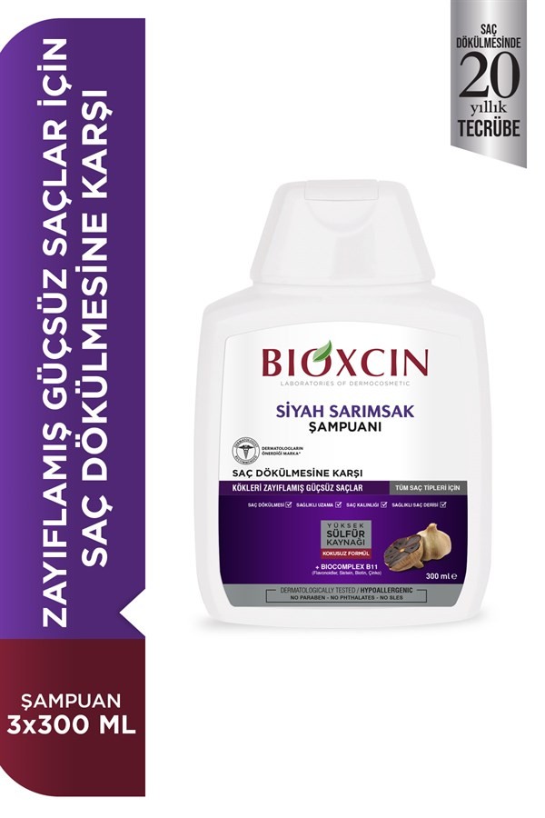 Bioxcin Siyah Sarımsaklı Şampuan 3 Al 2 Öde