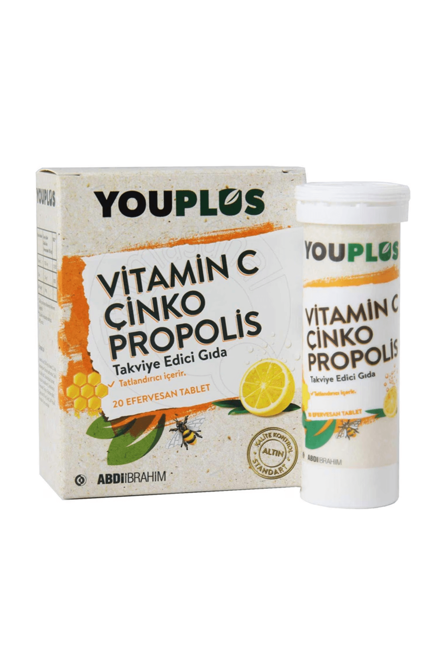 Youplus Vitamin C Çinko Propolis 20 Efervesan Tablet