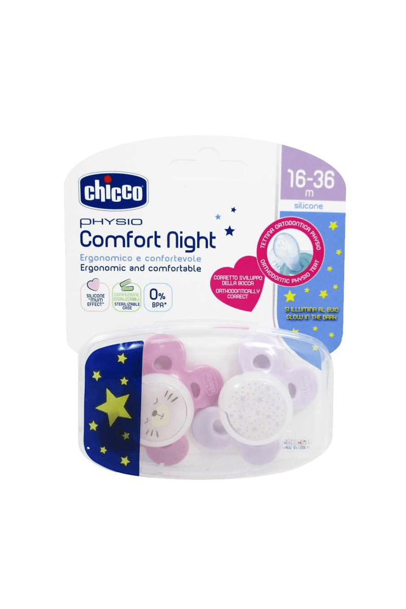 Chicco Physio Comfort Silikon Emzik (12 Ay+) 2'li- Kız