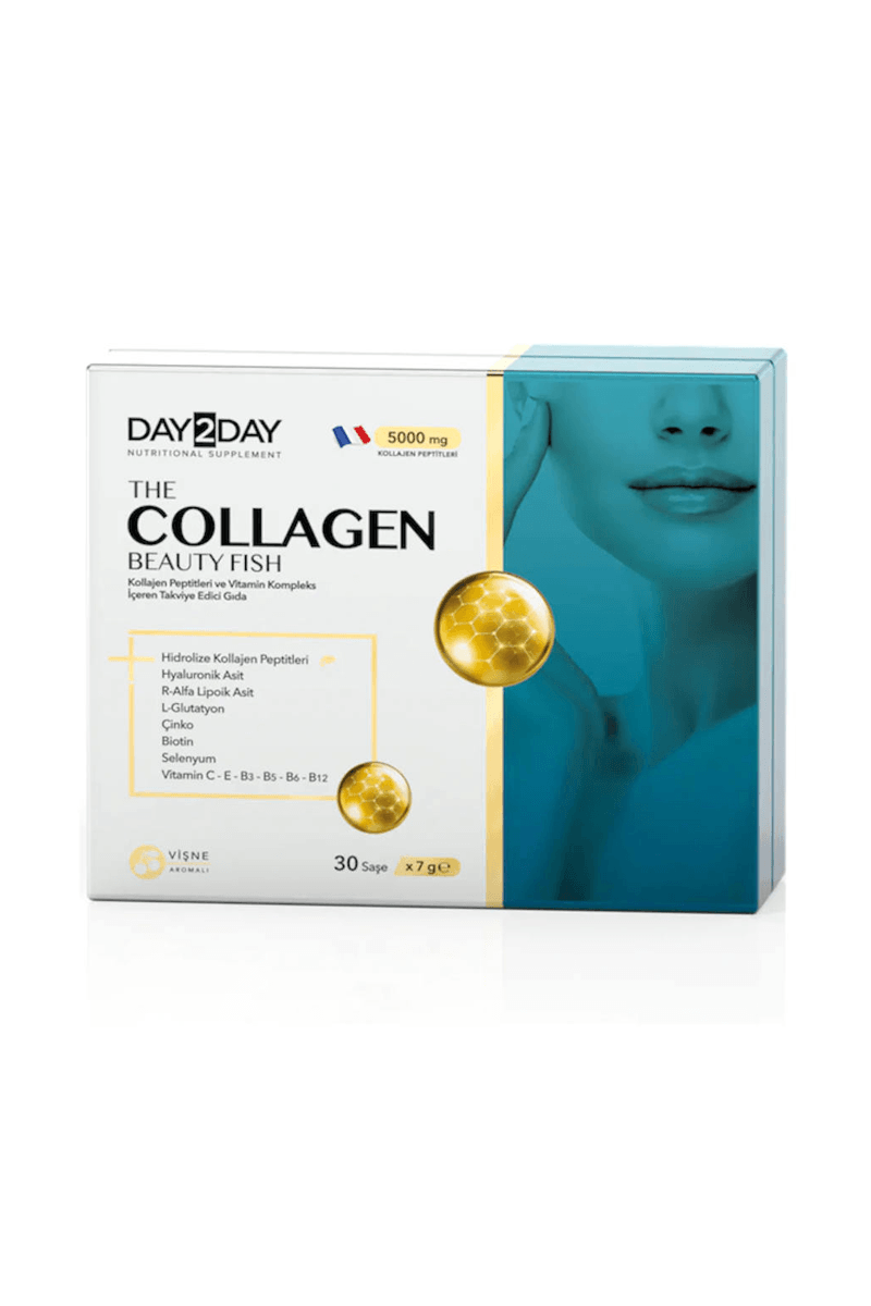 Day2Day The Collagen Beauty Fish Kollajen 30 Saşe x 7 gr Beauty Elastin 60 Tablet HEDİYE