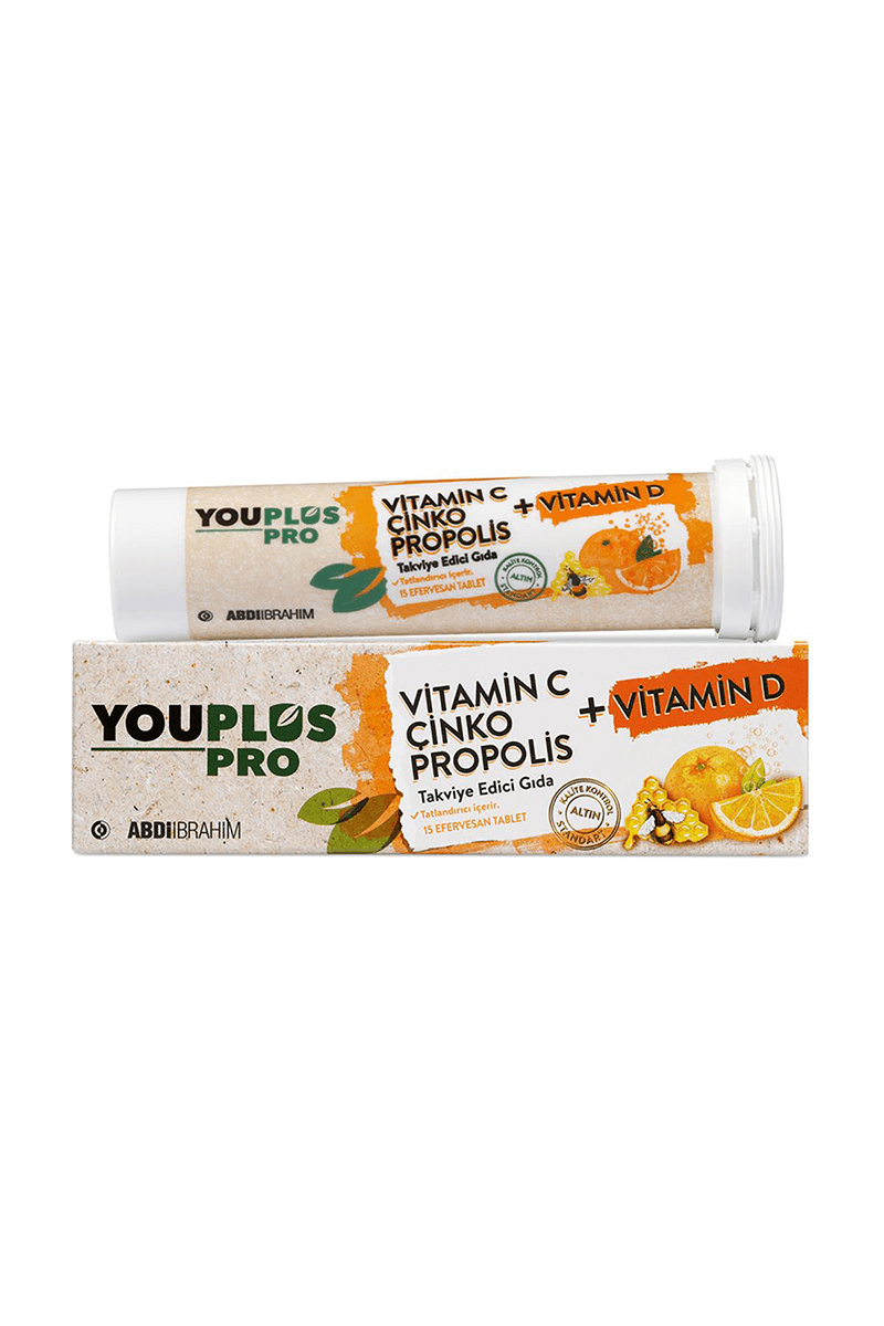 YouPlus Pro Vitamin C Çinko Propolis 15 Tablet